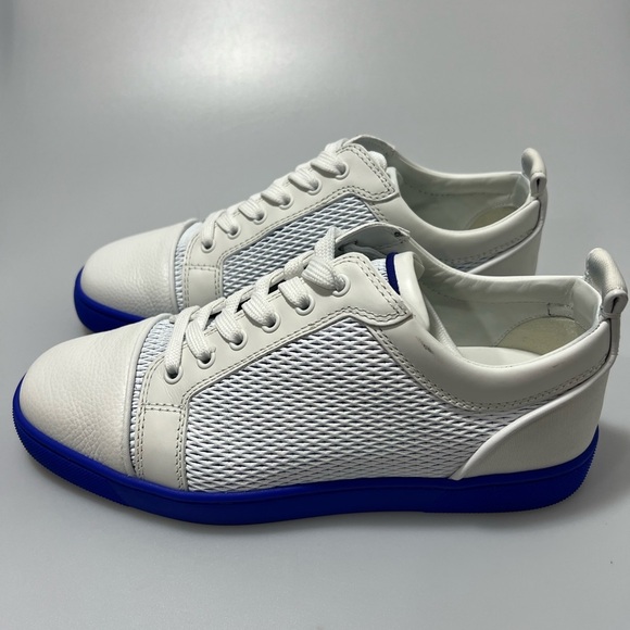 Christian Louboutin Louis Junior Orlato Trainers White/Blue Men’s EU 41/US 8 - Picture 1 of 9